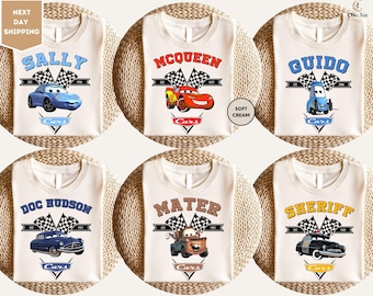 Disney Cars Shirt, Pixar Lightening McQueen Shirt, Cars Sally Shirt, Disney Family Trip Shirt, Disneyland Vacation Shirt, Pixar Mater Shirt