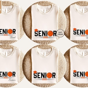 Custom Senior 2025 Basketball Shirt, Family Senior Shirt, Personalized Basketball Shirt, Class of 2025 Graduate Shirt, Senior Night Shirt