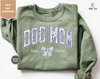 Custom Dog Mom Sweatshirt, Personalized Dog Mom Sweatshirt, Mother's Day Sweatshirt, Pet Lover Sweatshirt, Dog Lover Sweatshirt, Dog Sweater