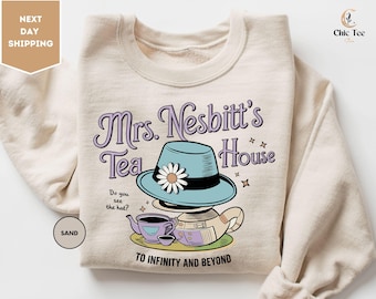 Buzz Lightyear Mrs Nesbitt’s Tea House To Infinity And Beyond Sweatshirt, Disney Toy Story Sweatshirt, Magic Kingdom Disneyland Sweatshirt
