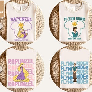 Disney Tangled Shirt, Mouse Ears Tangled Shirt, Princess Shirt, Rapunzel Tower Shirt, Disney Princess Shirt, Princess Castle Floral Shirt
