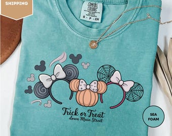 Comfort Colors Tis the Season Shirt, Coquette Bow Disney Castle Halloween Shirt, Disney Fall Shirt, Minnie Pumpkin Shirt, Disney Halloween
