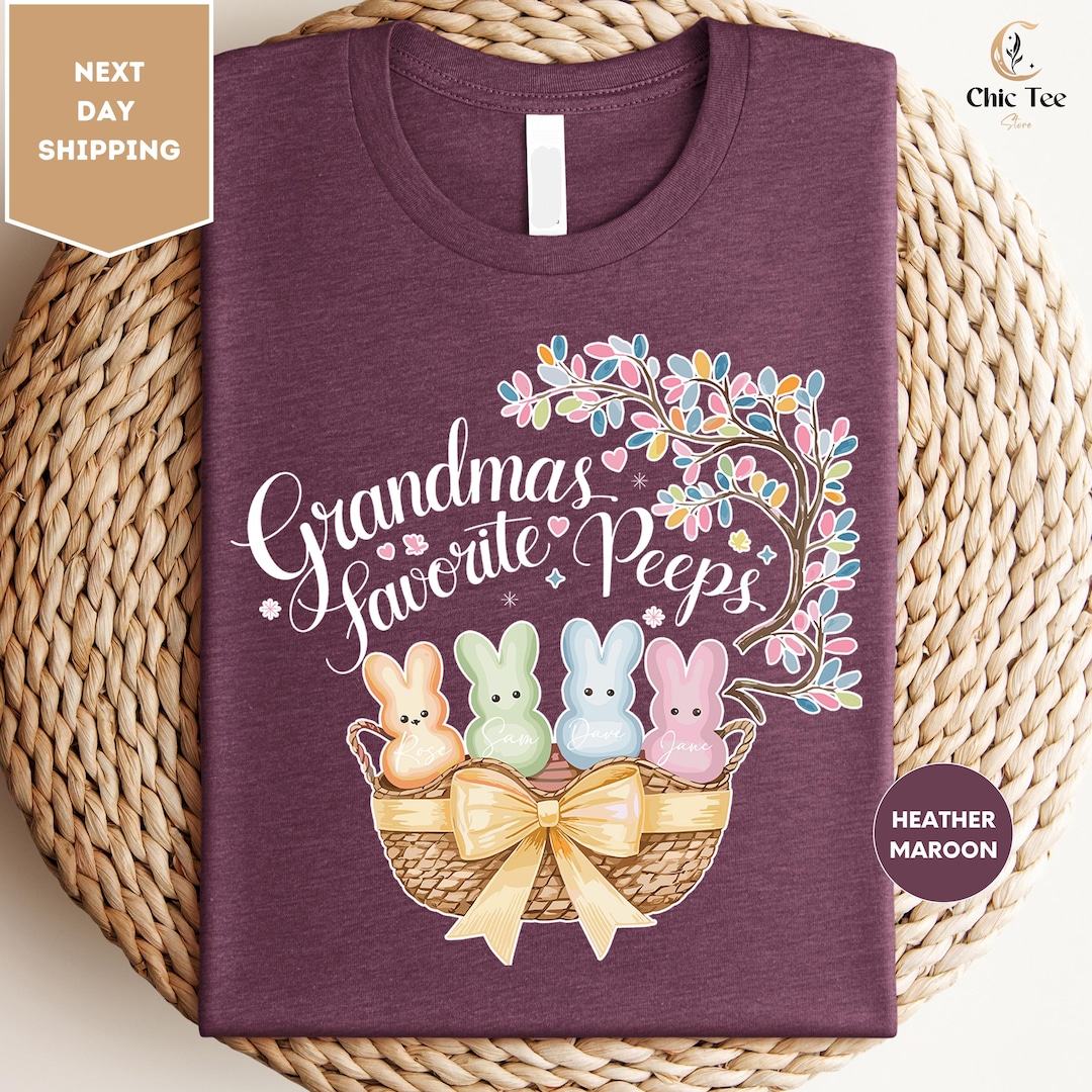 Grandmas Favorite Peeps Shirt, Grandma Easter Shirt, Custom Easter Day