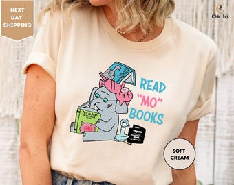 Read More Book T-shirt, Good Day To Read Kids Tee Funny Piggie Elephant Pigeons Shirt, Children Books, Book Lover Gift