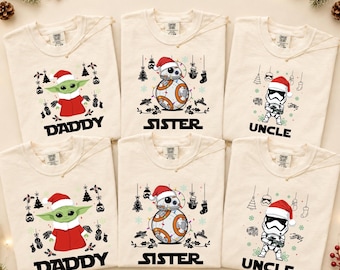 Star Wars Grogu Christmas Sweatshirt, Funny Grogu Emotion Holiday Shirt, Galaxy Edge's Hollywood Studios Xmas tee, Disneyland Family Trip