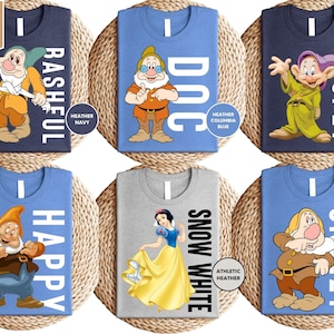 Disney Family Matching Shirt, Snow White and Seven Dwarfs Shirt, Disney Group Shirt, Snow White Shirt, Disney Birthday Shirt, 7 Dwarfs Shirt