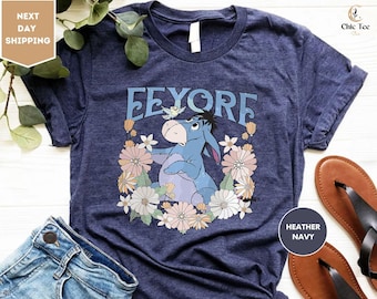 Retro Disney Eeyore Shirt, Eeyore Winnie The Pooh, Eeyore Floral T-Shirt, Disney Family Trip Tee, Disney Eeyore, Family Vacation
