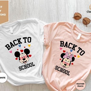 Back To School Disney Characters Shirt, Disney Kids First Day of School Shirt, Disneyland Minnie Mickey Shirt, Welcome Back to School Shirts