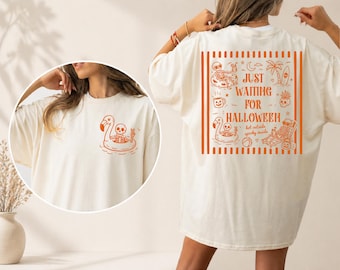 Summerween Skeleton Striped Shirt, Spooky Summer Tee, Halloween Beach Tee, Summer Halloween Shirt, Spooky Season, Beach Skelly Shirt