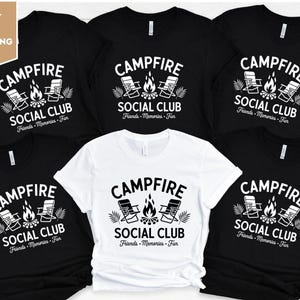 Camp Shirt, Campfire Social Club Shirt for Camp Counselors, Summer Camp Gift for Family Friends Camping Lover Shirt, 2025 Camp Shirt