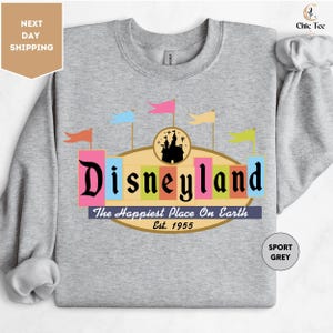Felpa Disneyland Trip, Felpa The Happiest Place On Earth, Felpa Disney Castle, Felpa Disney Travel, Maglione Disney Trip