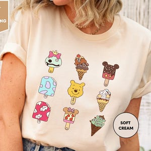 Disney Ice Cream Shirt, Magic Kingdom Shirt, Disney Winnie The Pooh T-Shirt, Disney Mickey Mouse Ice Cream Tee, Disney Gift Shirt for Kids