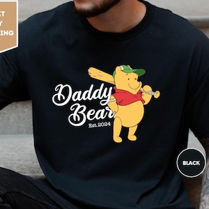 Gepersonaliseerde papa beer Winnie de Poeh T-shirt, Winnie de Poeh shirt papa, cadeau voor vader Pooh, grappig shirt papa, shirt vaderdagcadeau, shirt vaderdagcadeau