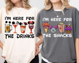 Halloween Custom I'm Just Here For Drinks, Custom Shirts, Gift For Halloween, Ghost Shirt, Halloween Drinking Party, Sarcastic Halloween Tee
