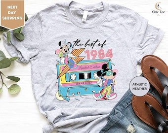 Das Beste von 1984 – Mickey-Shirt, Vintage 1984, Mickey und seine Freunde T-Shirt, Disney 40. Geburtstag, 1984 Shirt, Geschenk zum 40. Geburtstag von Disneyland