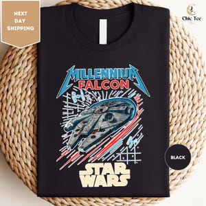 Vintage Star Wars Millennium Falcon Shirt, Disney Star Wars Shirt, Disney Millennium Falcon Shirt, Disneyworld 2025 Shirts, Star Wars Shirt