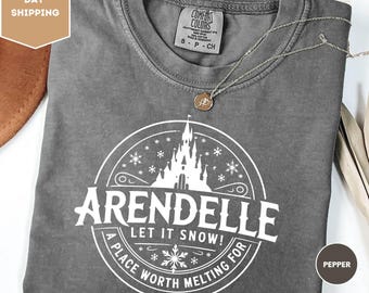 Comfort Colors Arendelle Shirt Comfort Colors, Frozen Let It Snow Shirt, Disney Winter Shirt, Elsa Inspired Tee, Frozen Vacation Outfit