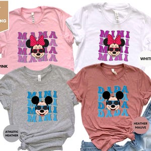 Disney Family Shirt, Mickey and Minnie Family T-Shirt, Disney Family Matching Shirt, Disney Mama Dada Mini Shirt, WDW Family Trip Shirt