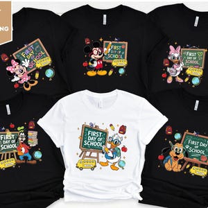Disneyland Back To School Shirt, Mickey & Friends First Day of School Shirt, Happiest Teacher On Earth Shirt, Disneyland Kindergarten Shirt