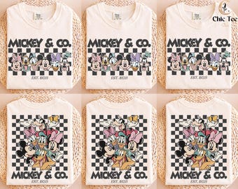 Retro Mickey and Friends Shirt, Retro Mickey Minnie Shirts, Retro Disney Trip Shirt, Mickey Shirt, Disney Family Vacation Shirt