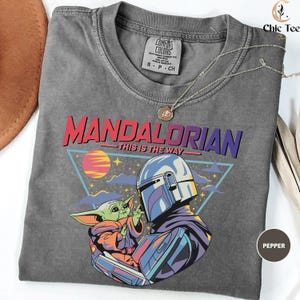 Camiseta de The Mandalorian, Star Wars, Camiseta "This Is The Way", Camiseta de Boba Fett y Baby Yoda de The Mandalorian, Camiseta de Grogu, Camiseta de Star Wars imagen 3