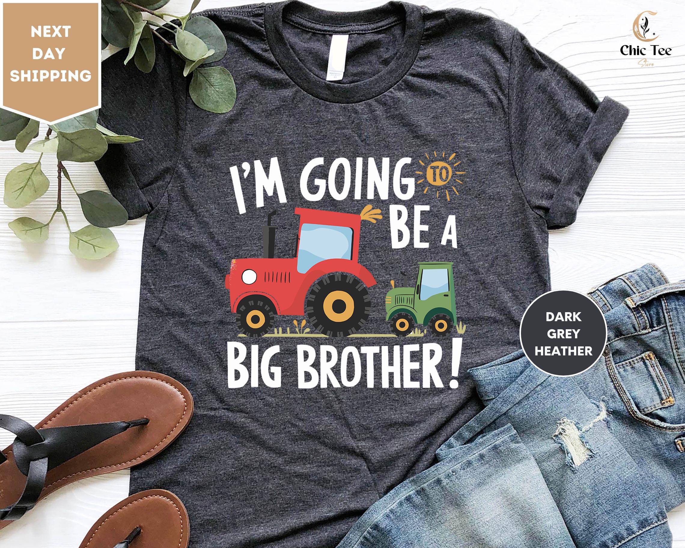 I'm Going To Be A Big Brother Shirt, Cute Children's Shirt, Pregnancy Announcement Shirt, Cute Shirt, Big Bro Announcement Tee, Tractors Tee