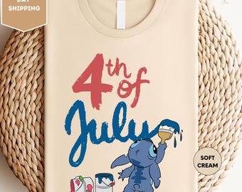 Stitch 4th Of July Shirt, Disney 4th of July Shirt, Disney Patriotic Shirt, Memorial Day Shirt, Stitch Independence Day Shirt, USA Shirt