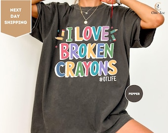 Comfort Colors Pediatric Occupational Therapy Shirt, OT T-Shirt, School Based O T Shirt, Physical Therapist Shirt, Christmas Gift for Women