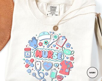 Comfort Colors Nurse T-Shirt, Nurse Tee, Nurse Apparel, Nurse Gifts, Nurse Graduation Shirt, Nursing Student Shirt, Nurse Mom Gift Shirt