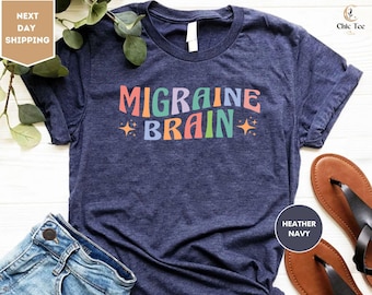 Migraine Brain Shirt, Migraine Awareness T-Shirt, Migraine Warrior Shirt, Hidden Illness, Headache Shirt, Chronic Migraine Tee, Gift for her
