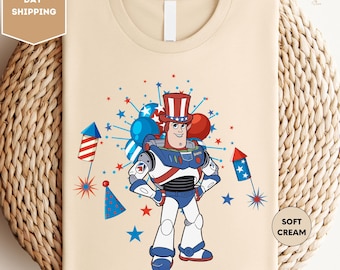 4th of July Disney Shirt, Patriotic Disney Family Tee, USA Buzz Lightyear T-Shirt, Disneyland 4th of July Shirt, Memorial Day Disney Outfit