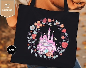 Disney Castle Tote Bag, Disney Tote Bag,Tote Bag, Disneyworld Tote Bag, Disney Vacation Tote Bag, Travel Tote Bag
