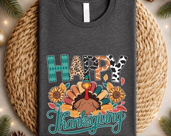 Thanksgiving Duck T-Shirts, Fall Autumn Leaves T-Shirt, Cute Thanksgiving Gift Tee, Comfort Color Design, Family Holiday Cute T-Shirt