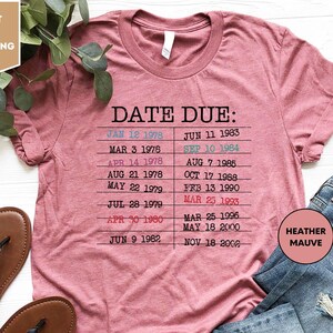 Library Card Due Date Shirt, Library Card Shirt, Book Lovers Shirt, Library Check Out Due Date Card Shirt, Book Lover Shirt, Teacher Gift