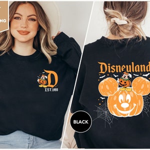 Retro Disneyland Halloween 2 Side Sweatshirt, Halloween Matching Shirt, Spooky Season Sweatshirt, Disney Trip Tee