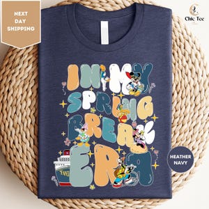 Mickey and Friends Spring Break 2025 Shirts, In My Spring Break Era Shirt, Disney Cruise Shirts, Disney Family Matching Holiday Trip Shirts