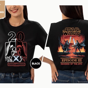 Maglietta del 20° anniversario di Starwars Revenge of The Sith, maglietta di Anakin Skywalker, maglietta di Starwars Episodio III Revenge of The Sith, maglietta di Darth Vader