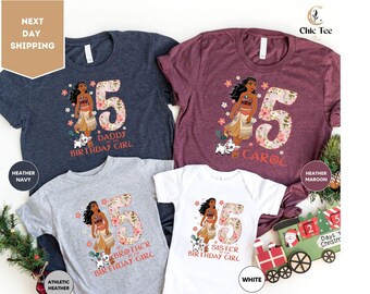 Custom Disney Moana Birthday Girl Shirt, Disney Birthday Party Tee, Moana Birthday Girl T-Shirt, WDW Birthday Trip Tee, Disney Moana Shirts