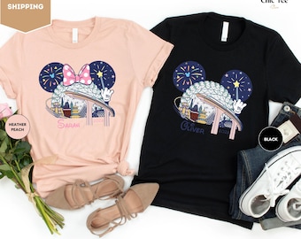 Disney Matching Family Shirts, Personalized Disney Park Trip T Shirts, Custom Name Mickey Ears Fireworks Tee, Disney Vacation Shirts 2026