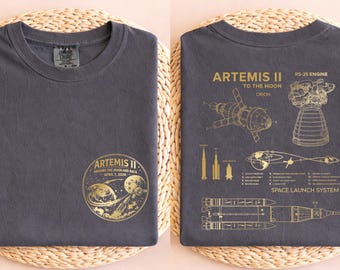 Artemis II Rocket Launch Shirt, Space Exploration Tee, NASA Space Program Shirt, Artemis 2 Journey Around The Moon Shirt, Astronomy Gift