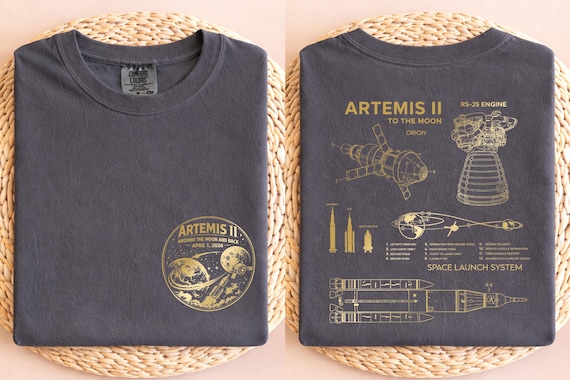Artemis II Rocket Launch Shirt, Space Exploration Tee, NASA Space Program Shirt, Artemis 2 Journey Around The Moon Shirt, Astronomy Gift