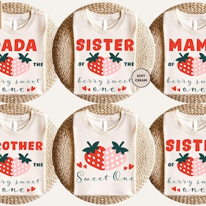 Berry First Family Birthday Shirt, Sweet One Family Shirts, Strawberry 1st Birthday Shirt, Mommy and Me Berry Family Shirt, Berry Birthday