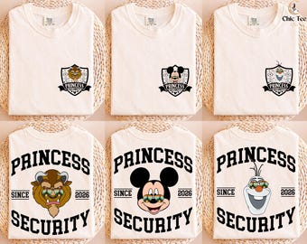 All Characters Mickey Olaf Grumpy Beauty and the Beast Disney Princess Security Shirt, Disney Dad Shirt, Happy Father's Day Tee