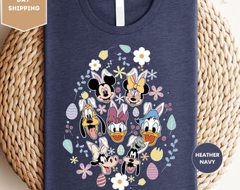 Easter Mickey and Friends Shirt, Disney Easter Bunny Shirt, Mickey and Friends Easter Egg Hunt Shirt, Spring Disney Family Matching Gift