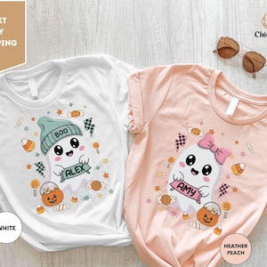 Custom Name Ghost Shirt, Custom Ghost Halloween Shirt, Spooky Custom Shirt, Halloween Shirt, Boo Shirt, Family Halloween Shirt, Ghost Shirt