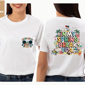 Disney Mickey and Friends Spring Break 2025 Shirts, In My Spring Break Era Shirt, Disney Cruise Shirts, Family Matching Holiday Trip Shirts