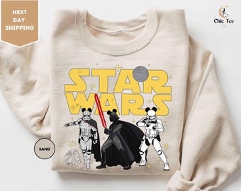 Star Wars Disney Sweatshirt, Star Wars Mickey Ear Sweatshirt, Disney Family Sweatshirt, Star Wars Sweatshirt, Disney Couple Sweatshirt