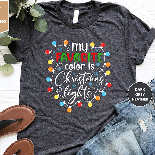 My Favorite Color is Christmas Lights Svg Etsy