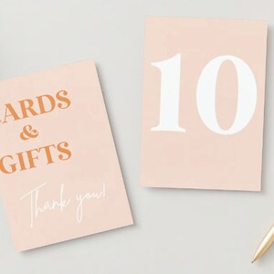 Table Numbers, and Table Signs