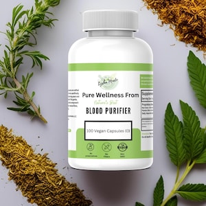 Herbal Blood Cleanser | Natural Detox Supplement | Liver & Kidney Support | Organic Herbal Capsules | Cleanse Purify | Wellness Vitality